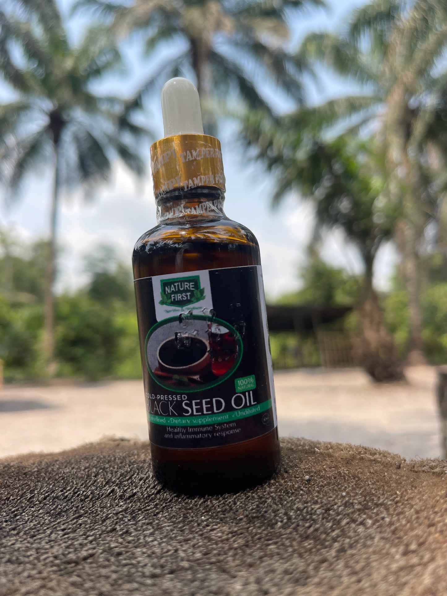 Nature First 50ml Cold-Pressed Black Seed Oil bottle for immune support and anti-inflammatory health - Serenity9ja