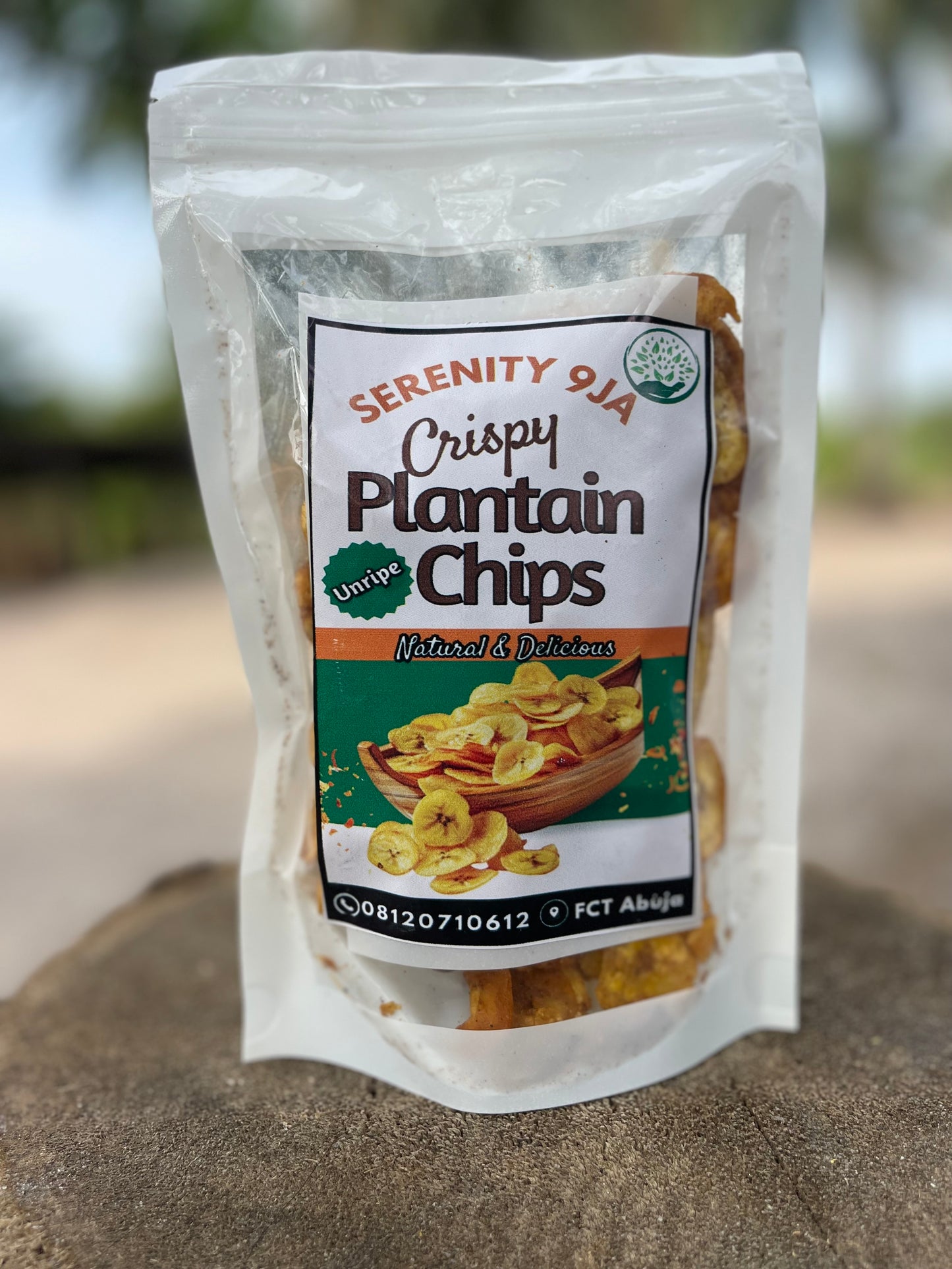 Serenity-9ja-Crispy-Unripe-Plantain-Chips-Healthy-Executive-Snack-Nigeria

Nutrition Facts (per serving): 120 calories, 3g protein, 5g fibre. Scan the back for a full breakdown.