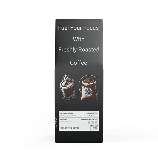 Experience the smooth, citrusy, and nutty notes of Fuel your Focus-Origin-Coffee-Light-Medium-Roast ☕. This light-medium roast is sustainably sourced from high-altitude Colombian farms and delivers a rich, clean finish with caramel undertones. It is perfect for pour-over, espresso, or French press. Elevate your mornings with premium, single-origin Colombian coffee.