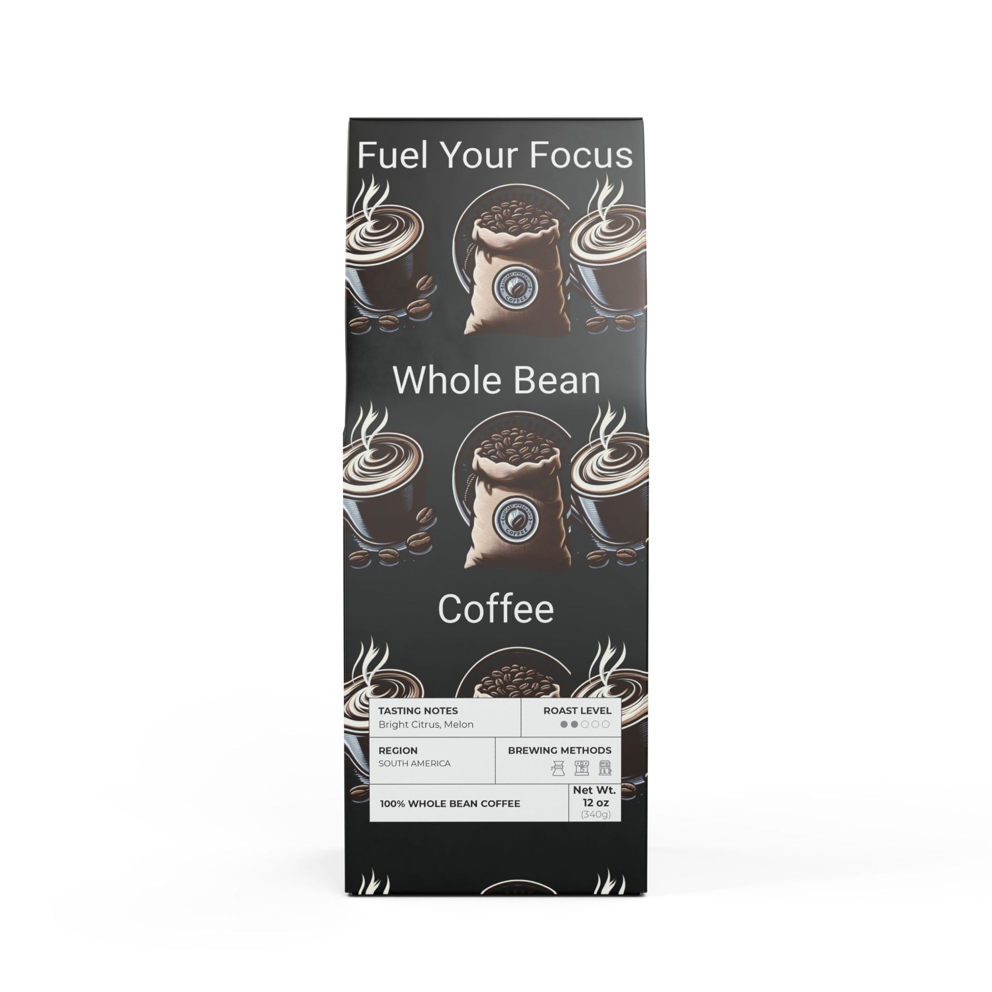 Experience the smooth, citrusy, and nutty notes of Fuel your Focus-Origin-Coffee-Light-Medium-Roast ☕. This light-medium roast is sustainably sourced from high-altitude Colombian farms and delivers a rich, clean finish with caramel undertones. It is perfect for pour-over, espresso, or French press. Elevate your mornings with premium, single-origin Colombian coffee.