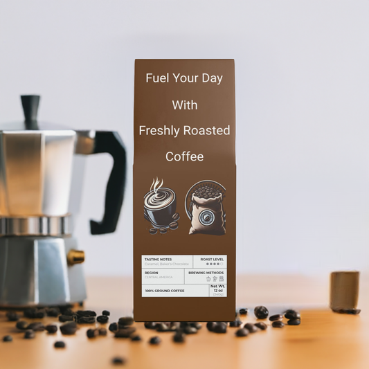 Fuel Your Day Coffee Blend is a medium-dark roast that originates from the fertile soils of the Flathead Valley. It's Bold, robust, and irresistibly smooth, offering a deep, smoky dark chocolate, caramelized sugar, and a hint of spice. Expertly roasted for a full-bodied, rich taste, it's perfect for strong brews, espressos, and lattes. Fuel your day with intensity and flavour.