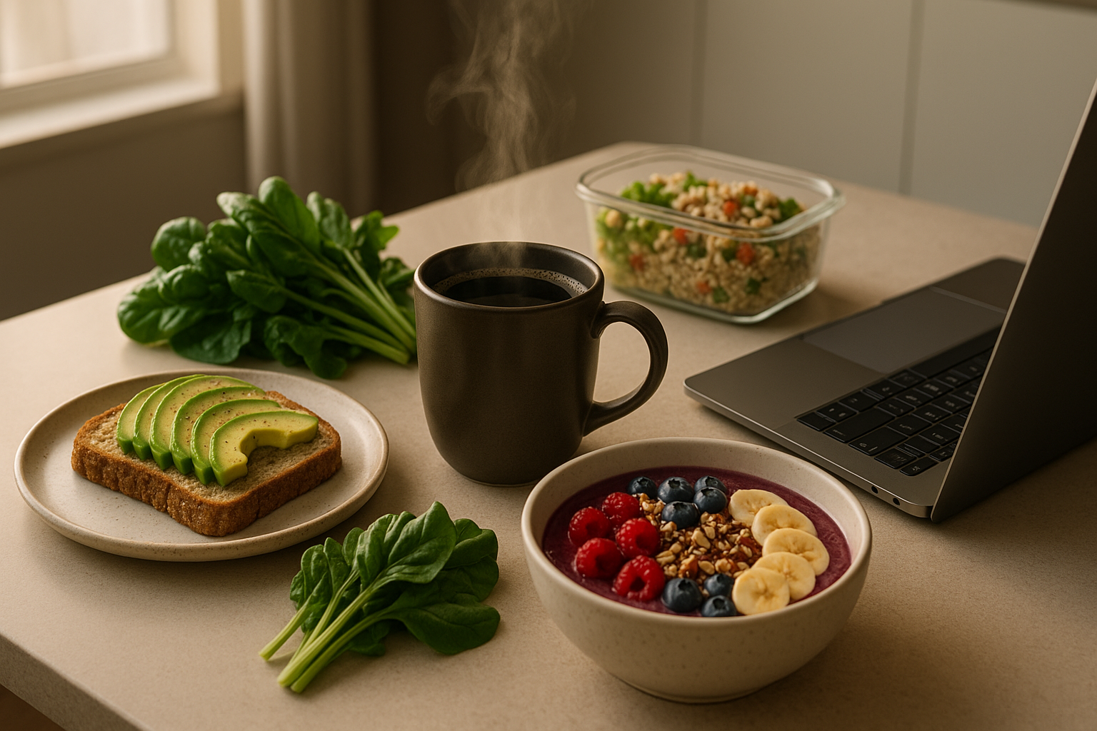 Plant-Based Diet and Premium Blend Coffee for busy professionals